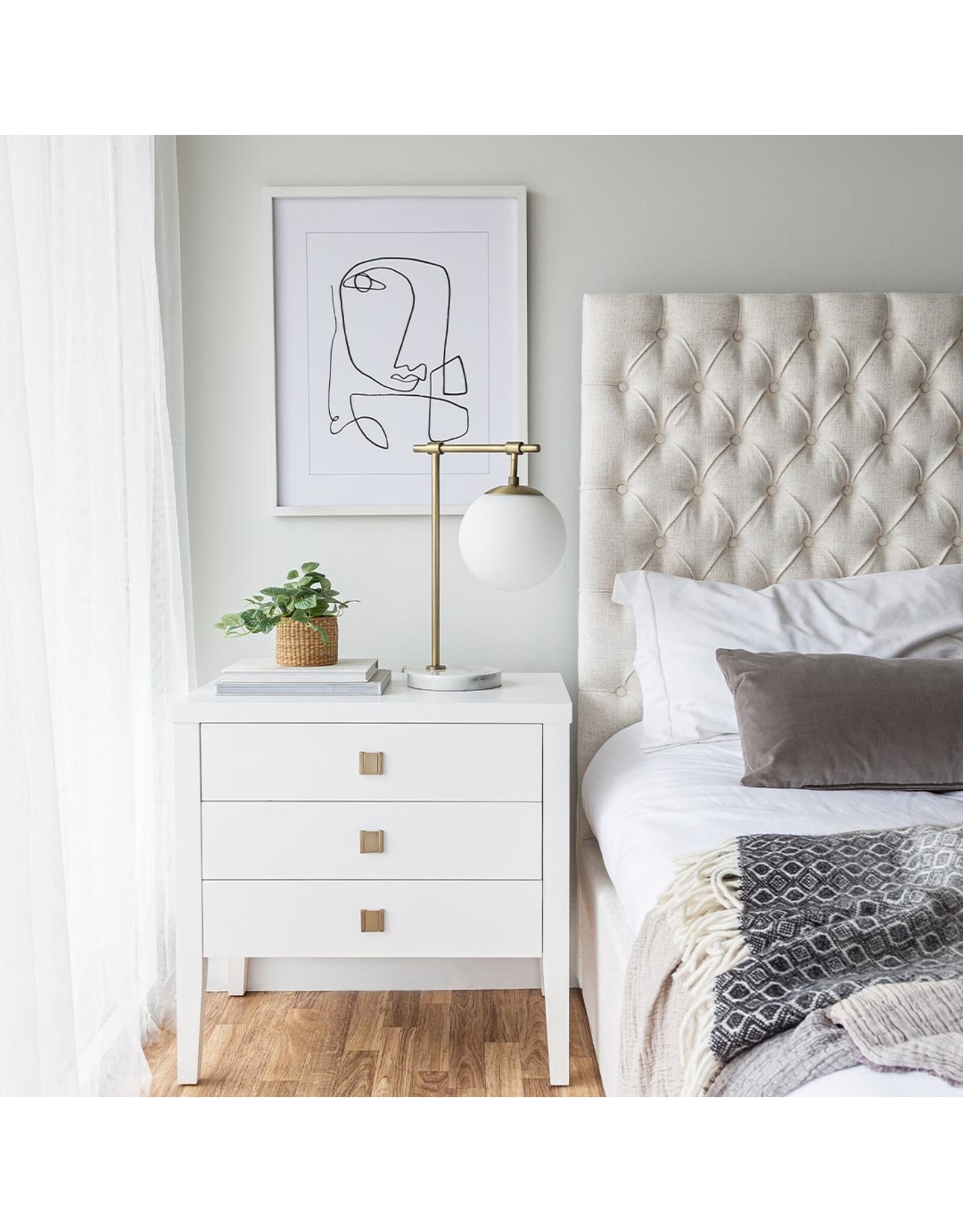 Hara 3 Drawer Dresser - White