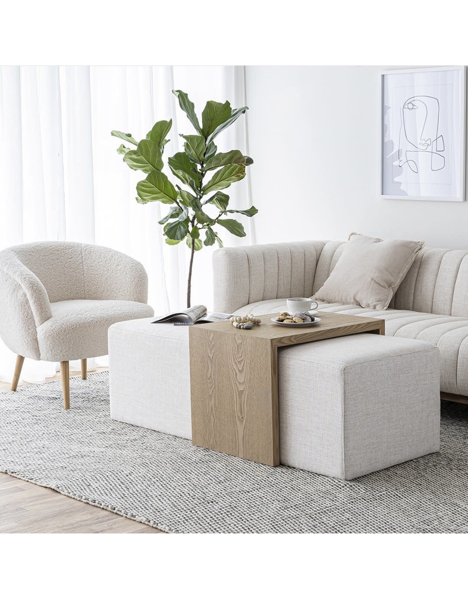 Forrest Coffee Ottoman