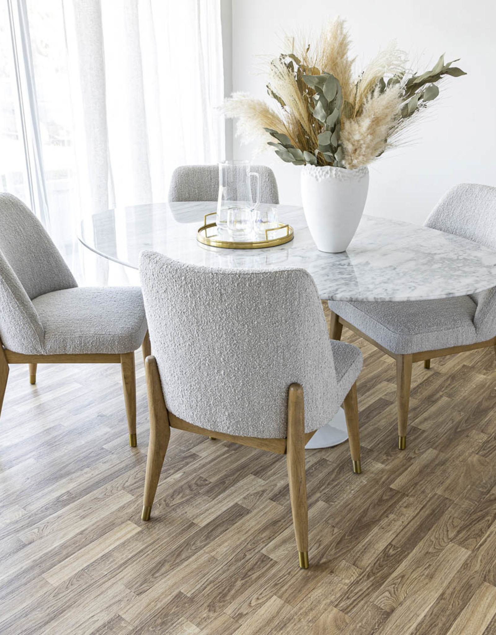 Fawcett Dining Chair – Taupe Boucle