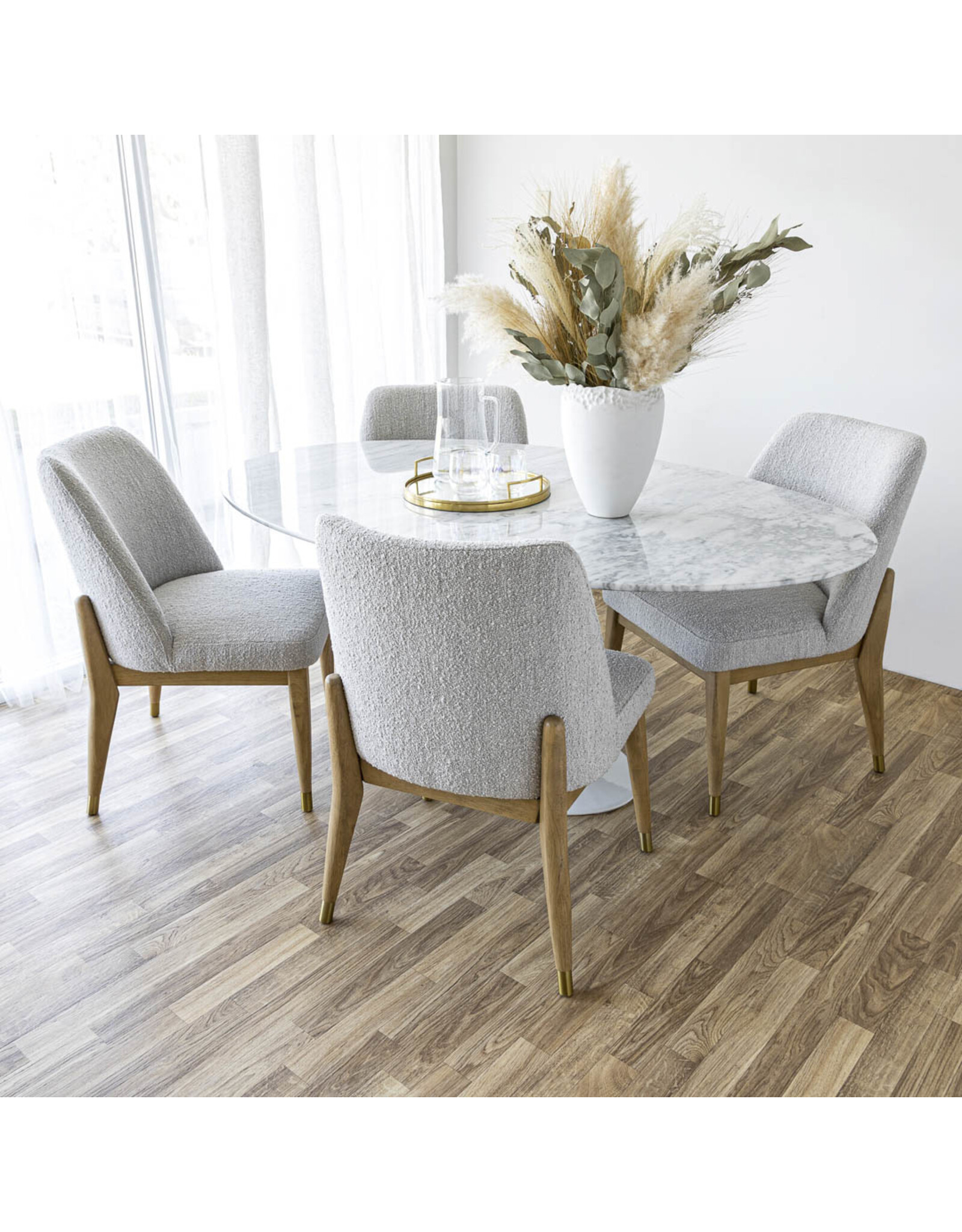 Fawcett Dining Chair – Taupe Boucle