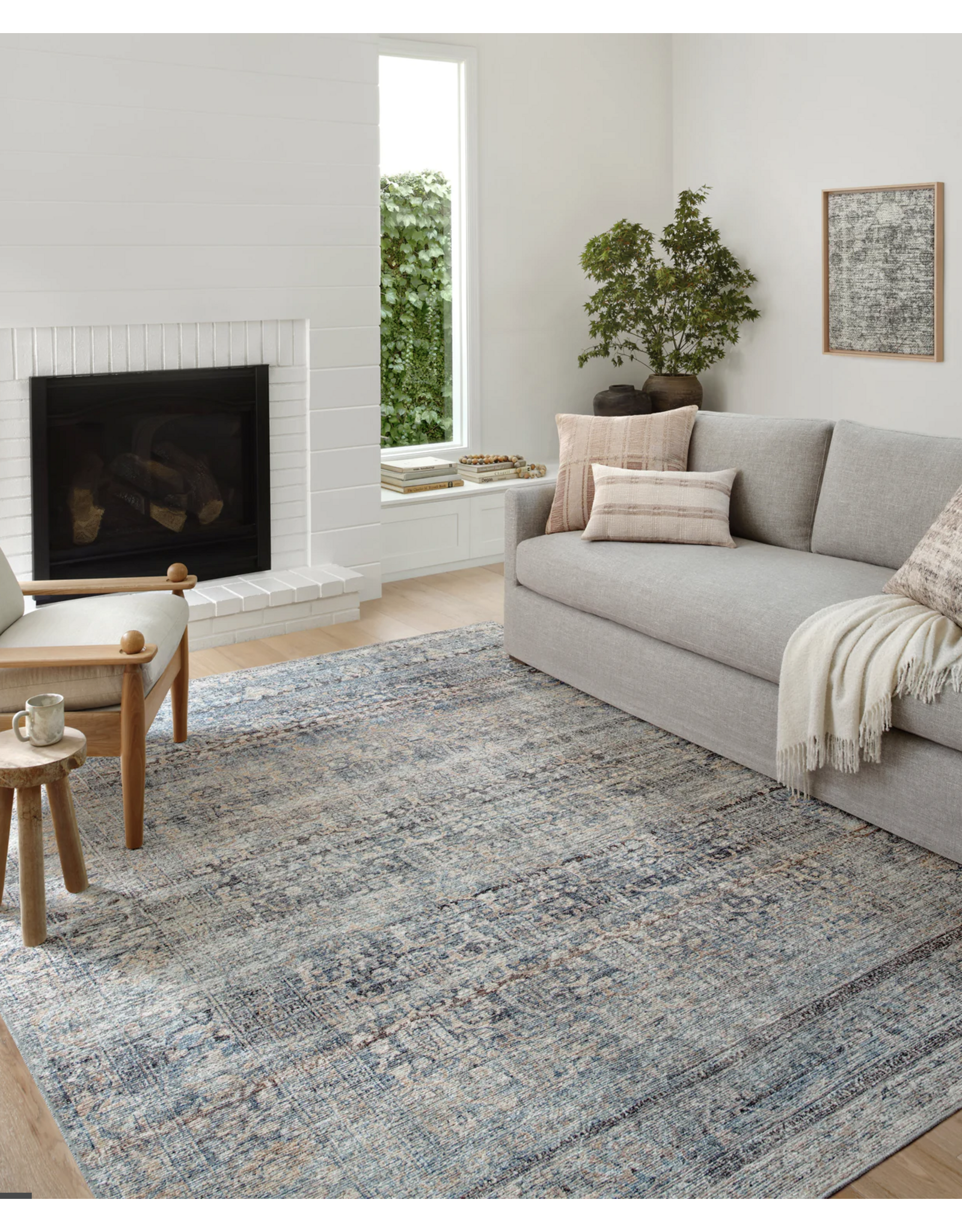 Amber Lewis x Loloi Billie Rug BIL-05 Demin/Blush