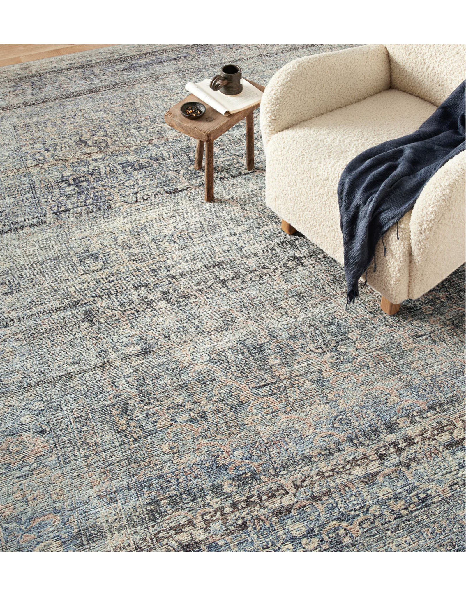 Amber Lewis x Loloi Billie Rug BIL-05 Demin/Blush