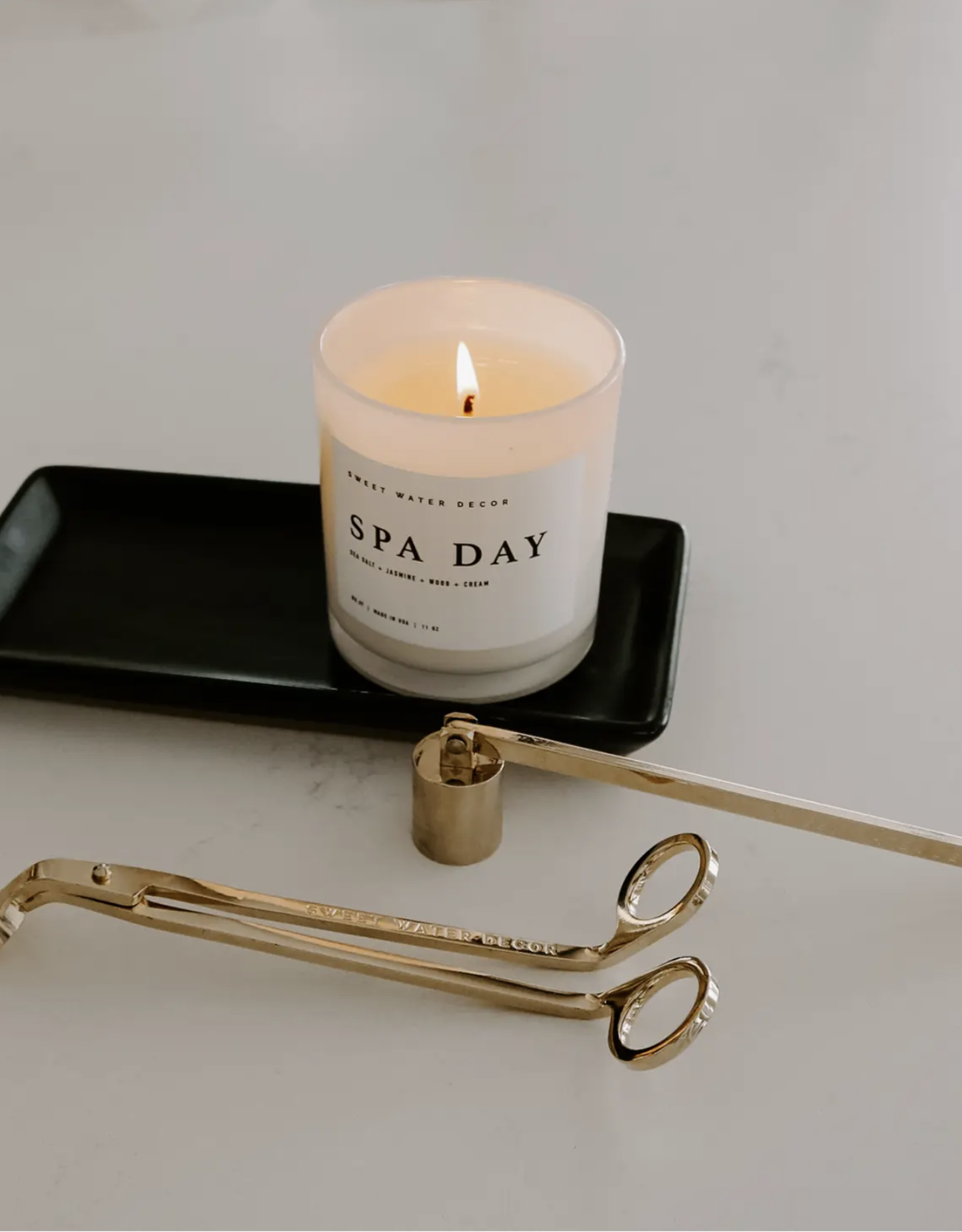 Black Stoneware Tray, Matte