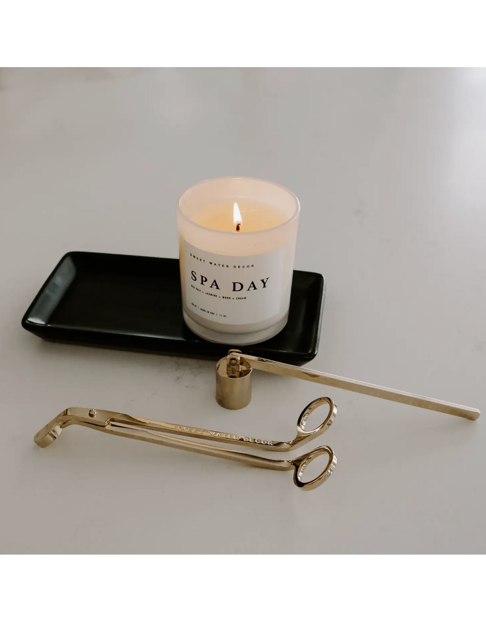 Black Stoneware Tray, Matte