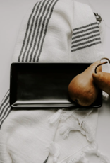 Black Stoneware Tray, Matte