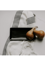 Black Stoneware Tray, Matte