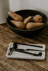 White Stoneware Tray, Glossy White
