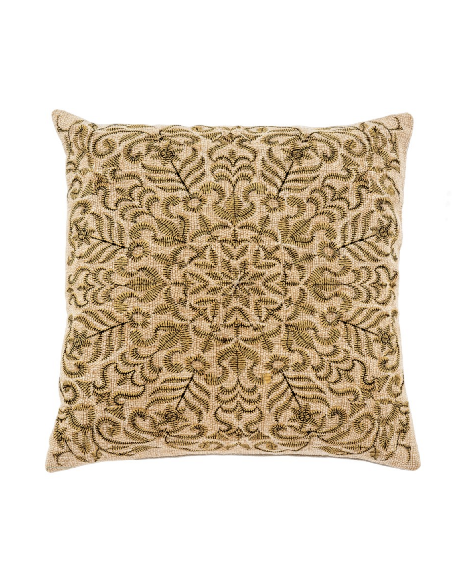 Flora Embroidered Pillow, 20x20