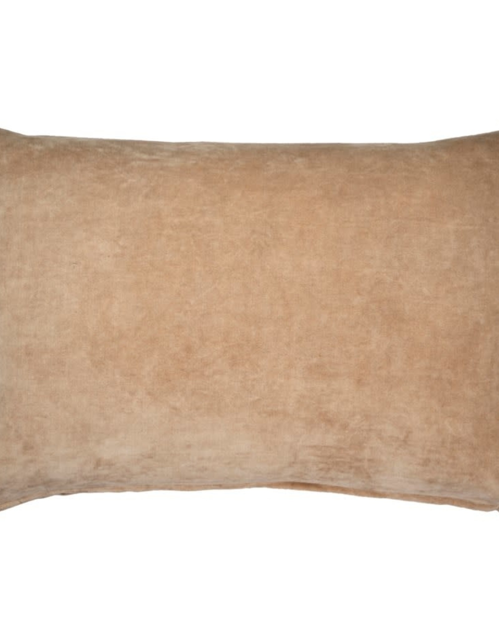 Vera Velvet Pillow, Bisque 16x24