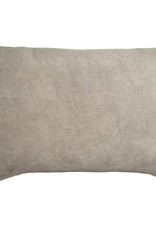 Vera Velvet Pillow, Dove Grey 16x24