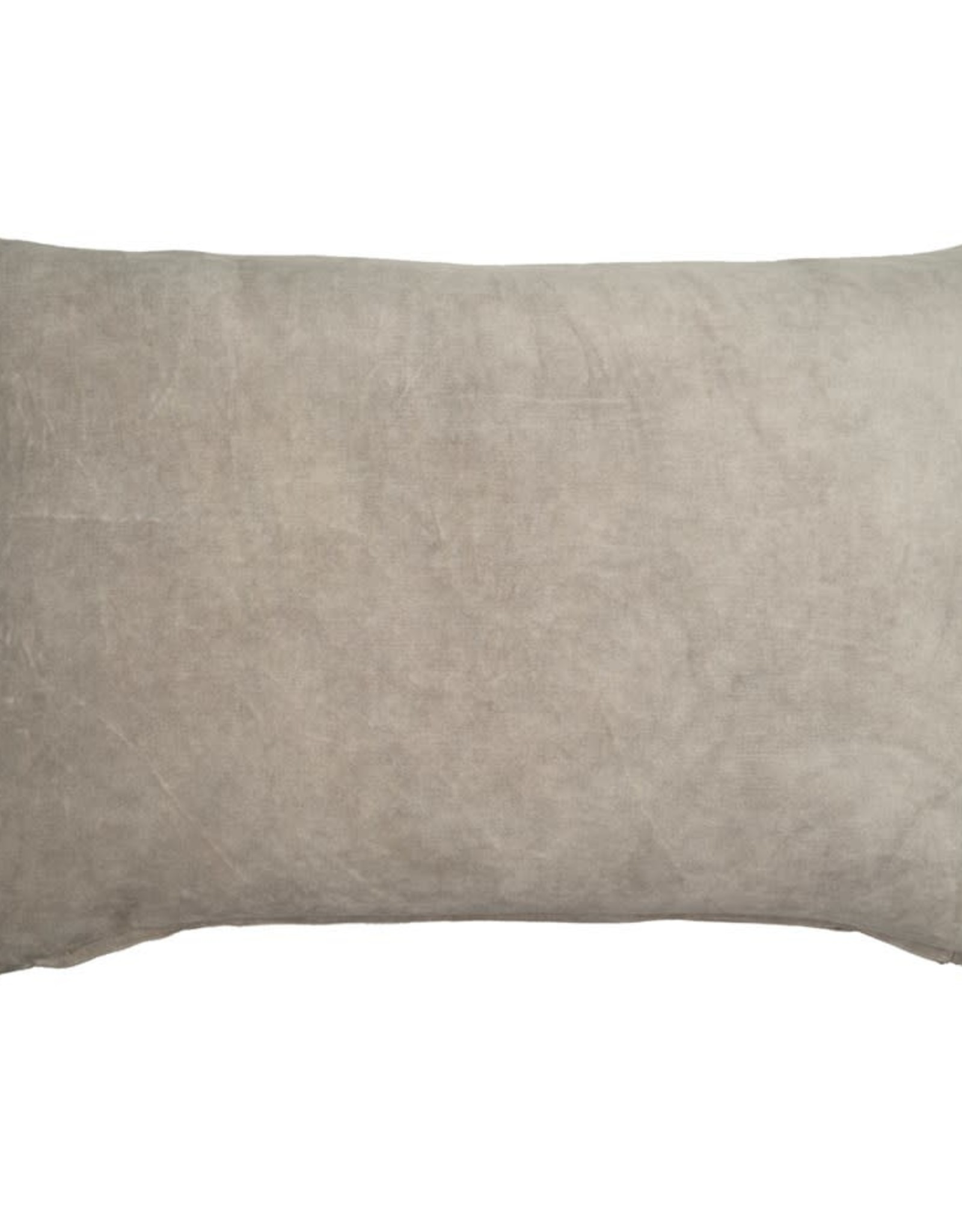 Vera Velvet Pillow, Dove Grey 16x24