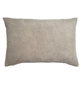 Vera Velvet Pillow, Dove Grey 16x24