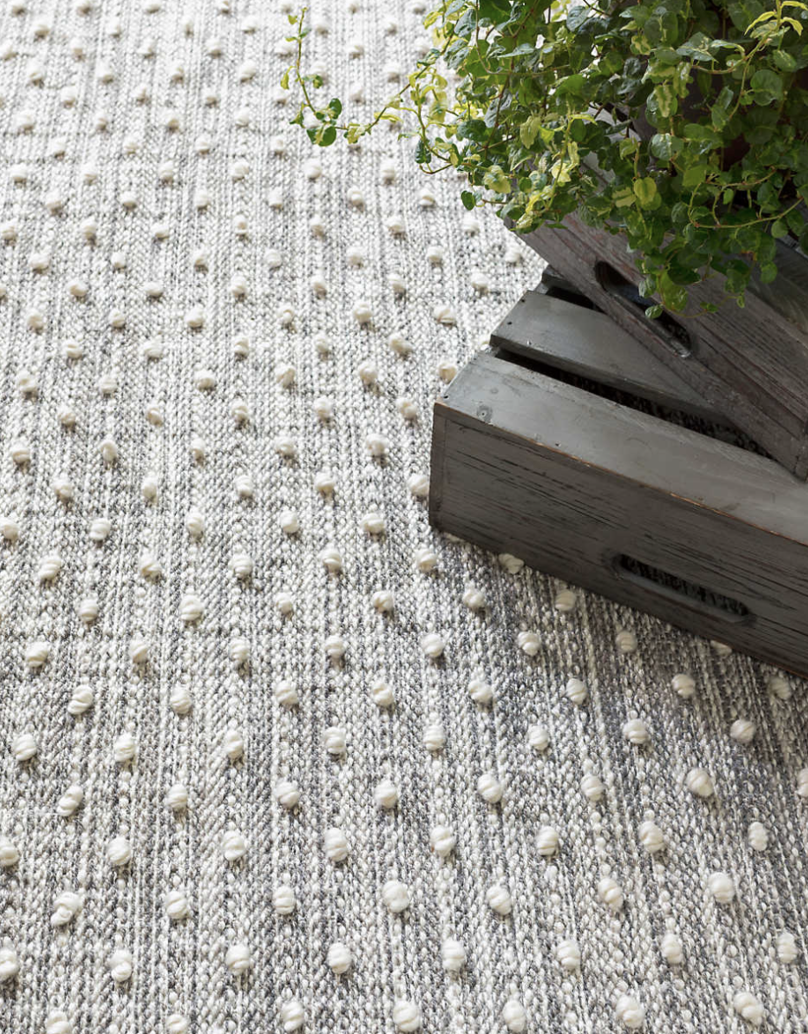 Hobnail Grey Handwoven Indoor/Outdoor Rug