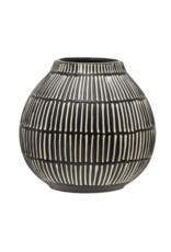 Debossed Stoneware Vase