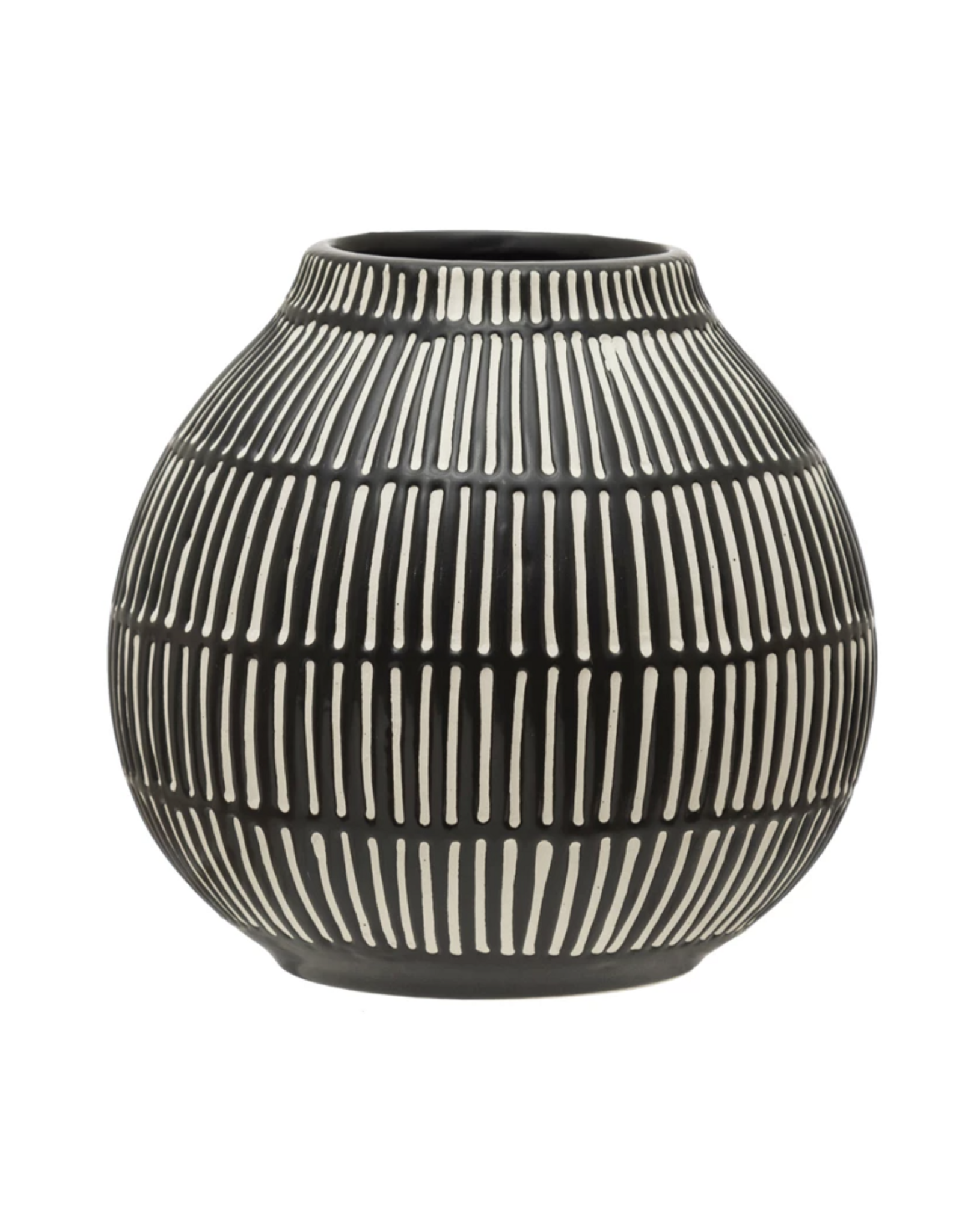 Debossed Stoneware Vase