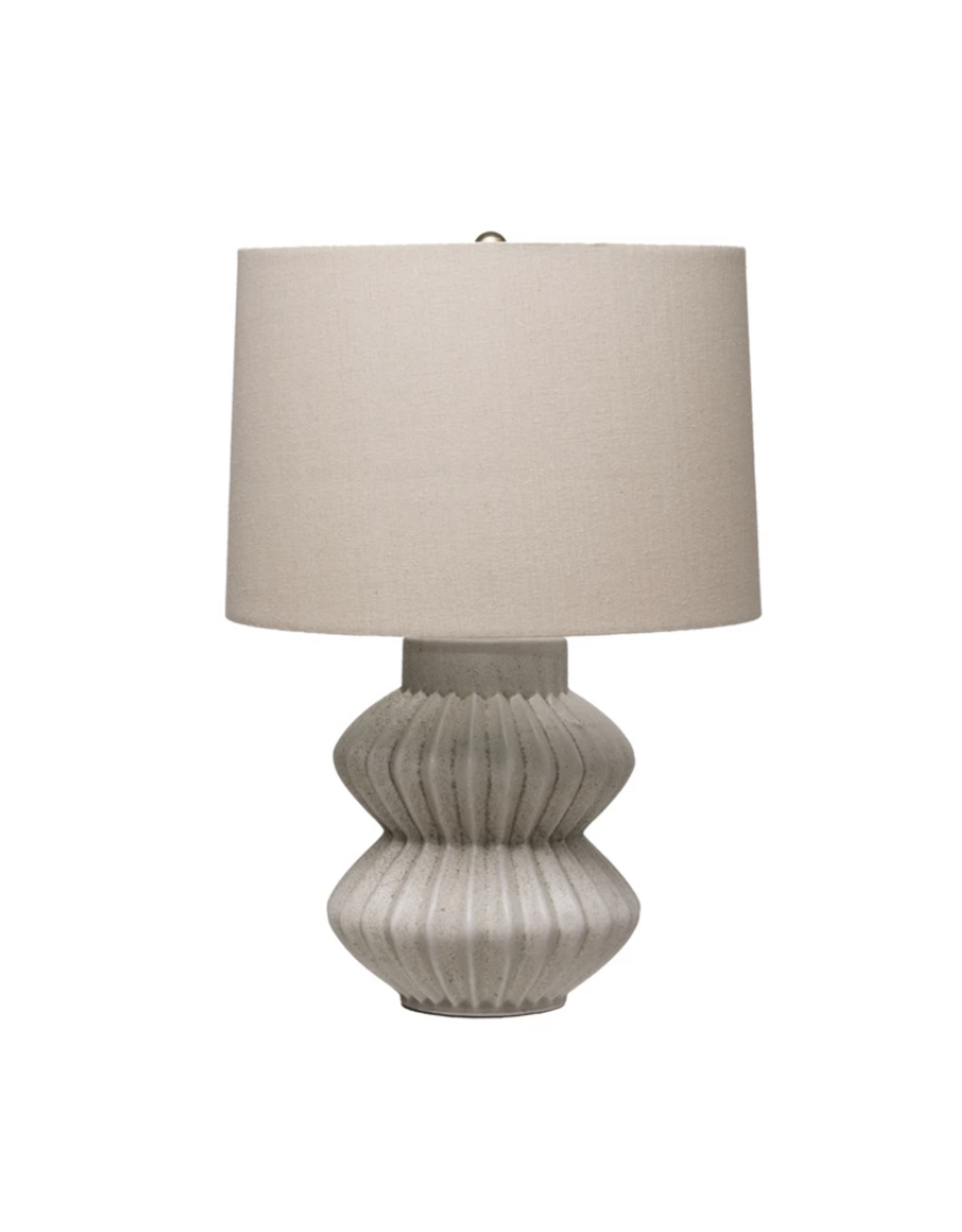 Distressed Table Lamp with Linen Shade