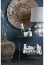 Distressed Table Lamp with Linen Shade