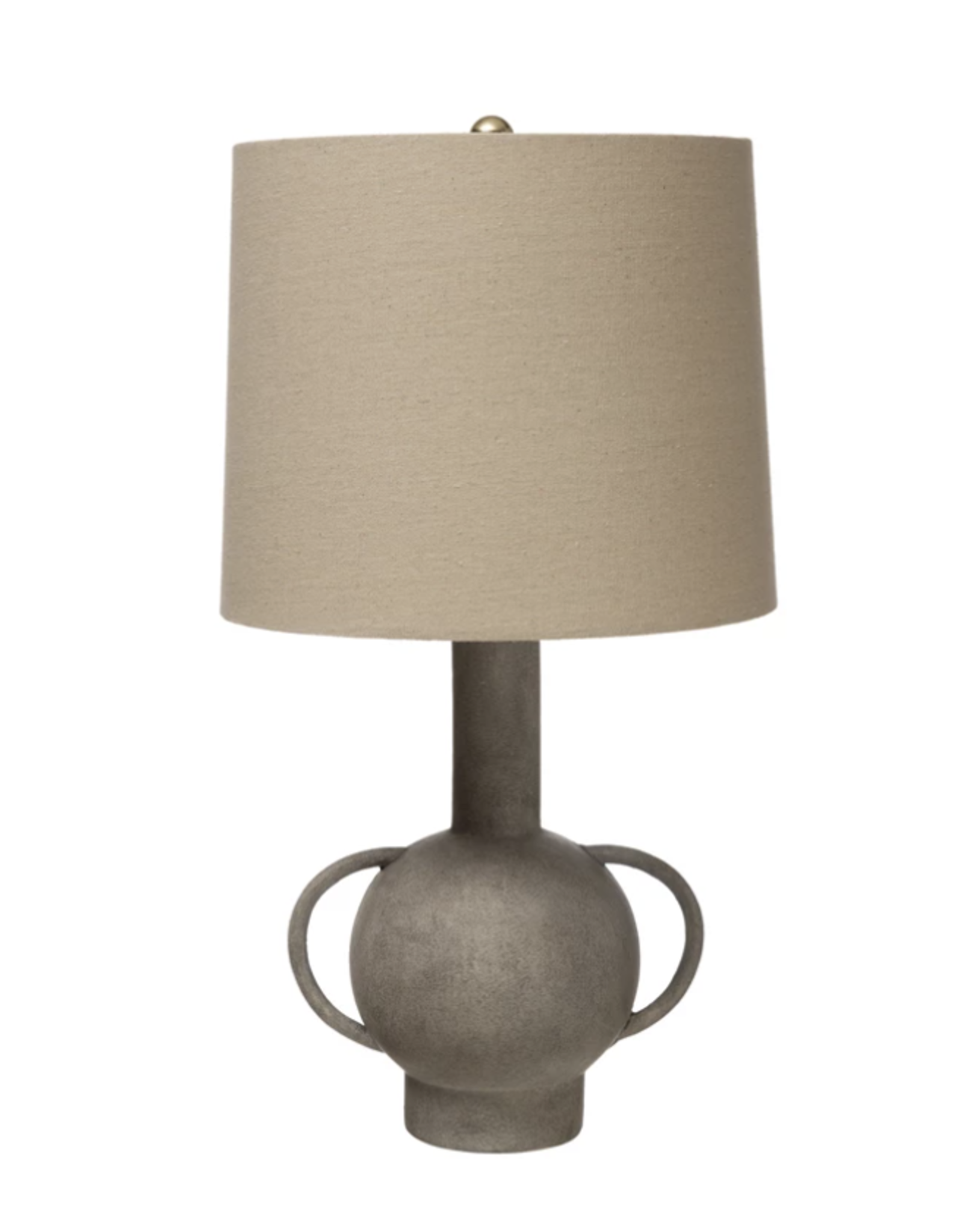 Distressed Table Lamp with Shade and Handles