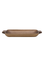 Hand-Carved Acacia Wood Tray with Handles