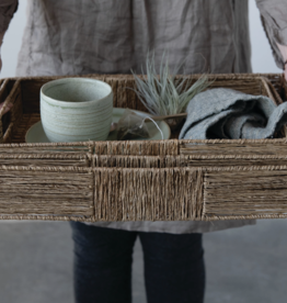 Hand-Woven Trays with Handles