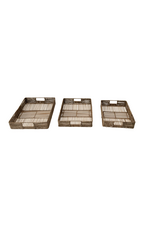 Hand-Woven Trays with Handles