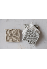 Cotton Crocheted Pot Holder, 4 Colors