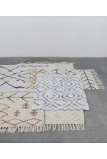 Cotton Tufted Bath Mat with Diamond Pattern