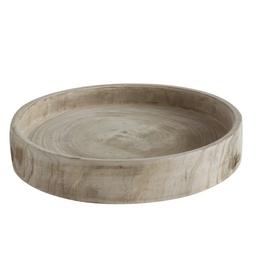 Hand-Carved Paulownia Wood Tray