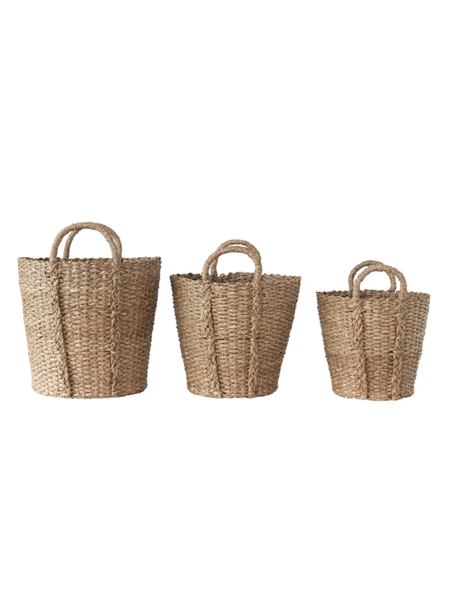 Hand-Woven Bankuan Basket with Braided Handles