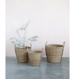 Hand-Woven Bankuan Basket with Braided Handles