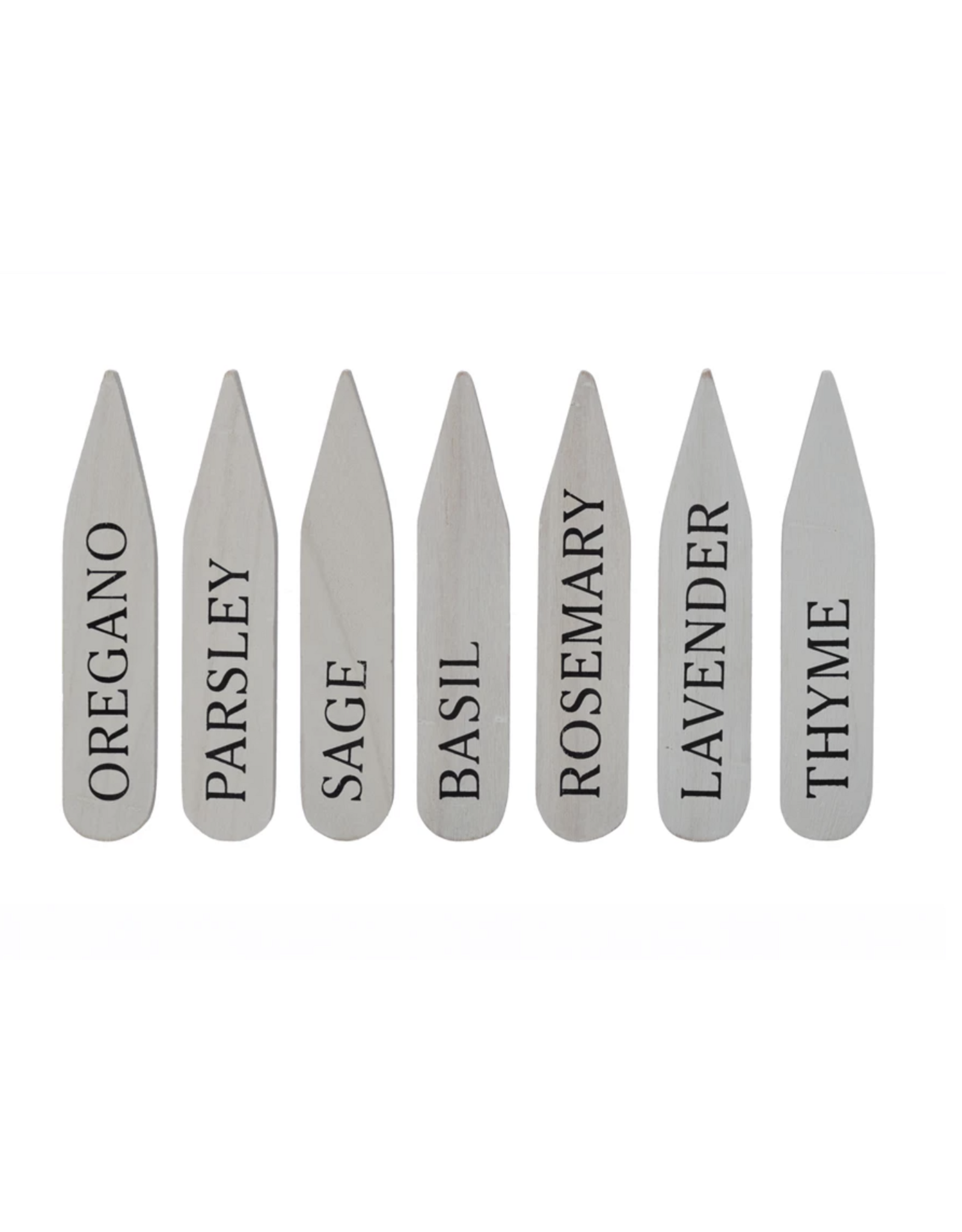 Paulownia Wood Herb Garden Markers, S/7
