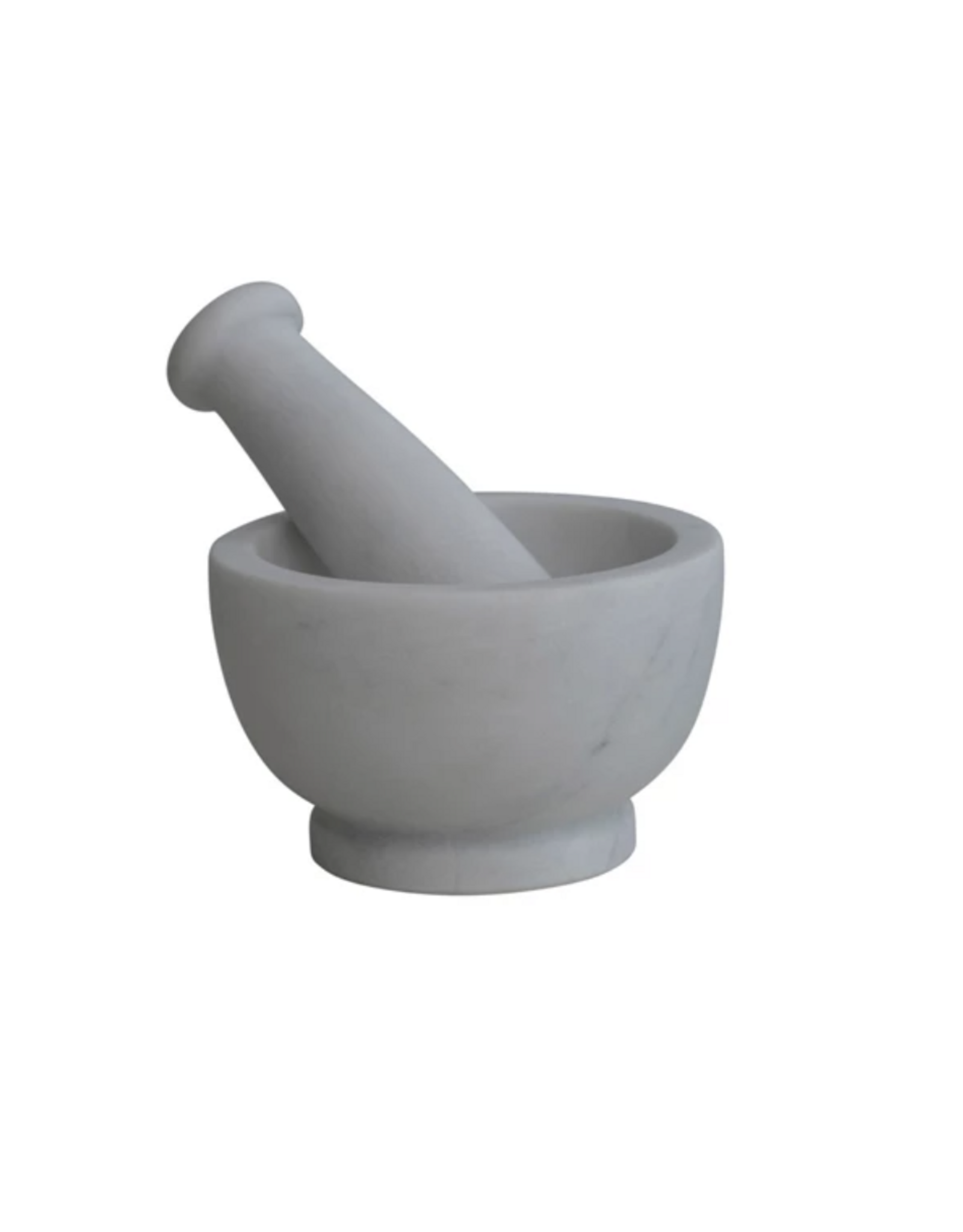 Marble Mortar & Pestle, White, Set of 2