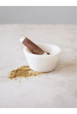 Marble and Acacia Wood Mortar and Pestle, Set of 2