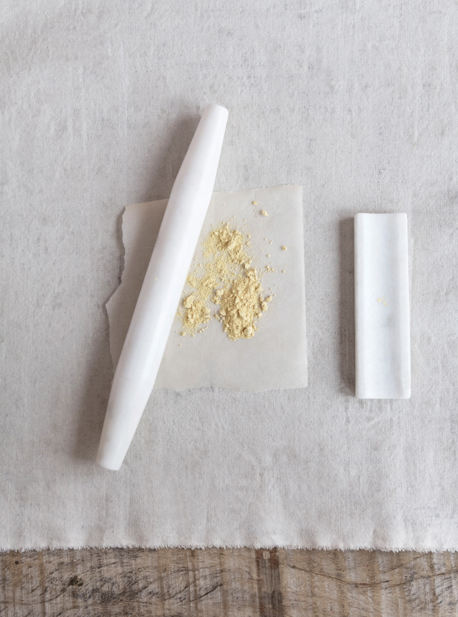 Marble Rolling Pin and Stand Shoppe Jessica Velikovsky Interiors