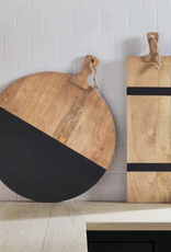 Round Black Wood Serving Board