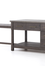 Ian Kitchen Island, Black Acacia