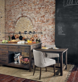 Ian Kitchen Island, Black Acacia