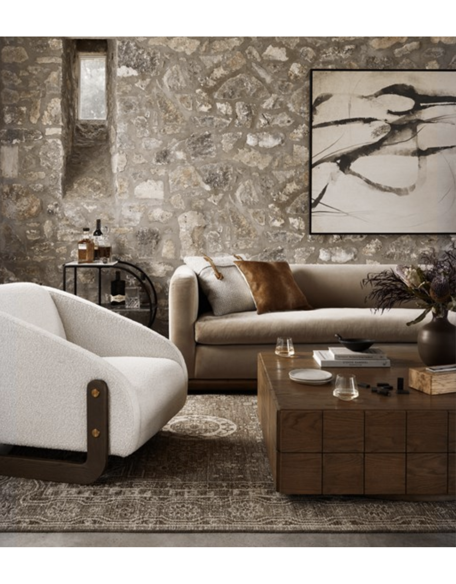 Elizabeth Sofa in Surrey Taupe-82"