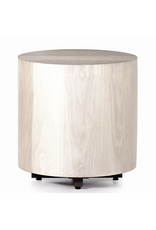 Hudson Round End Table in Ashen Walnut