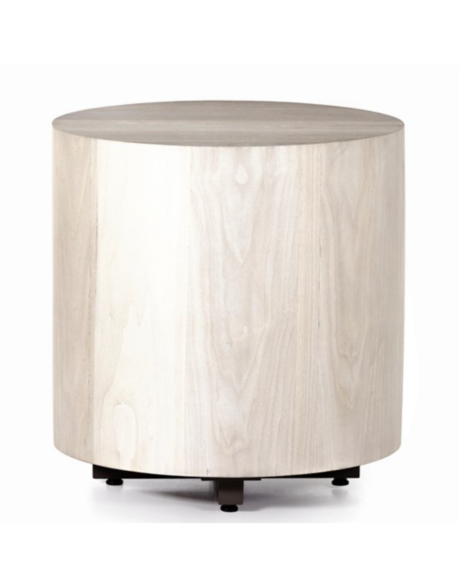 Hudson Round End Table in Ashen Walnut