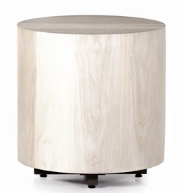 Hudson Round End Table in Ashen Walnut