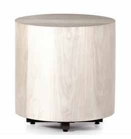 Hudson Round End Table in Ashen Walnut