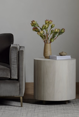 Hudson Round End Table in Ashen Walnut