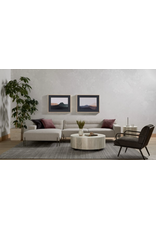Hudson Round Coffee Table in Ashen Walnut
