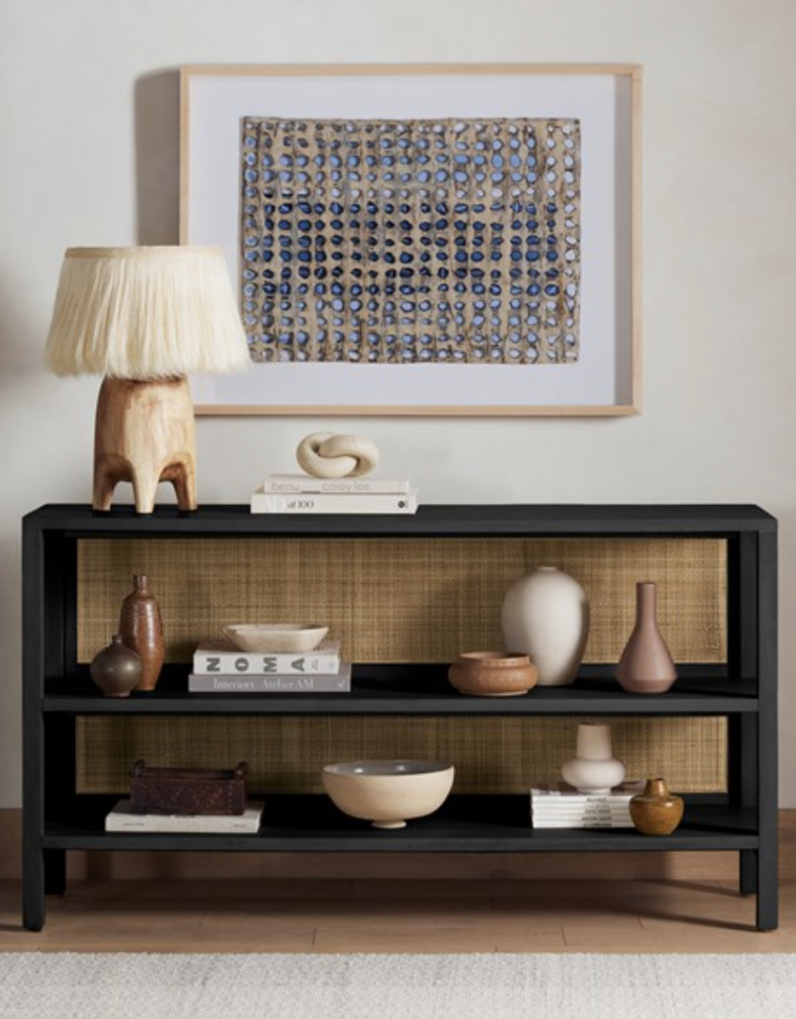 Caprice Media Cabinet in Black Wash Mango