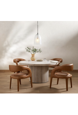 Hudson Round Dining Table Ashen Walnut