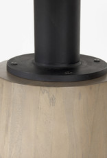 Maxwell Dining Table, White Marble & Natural Wood