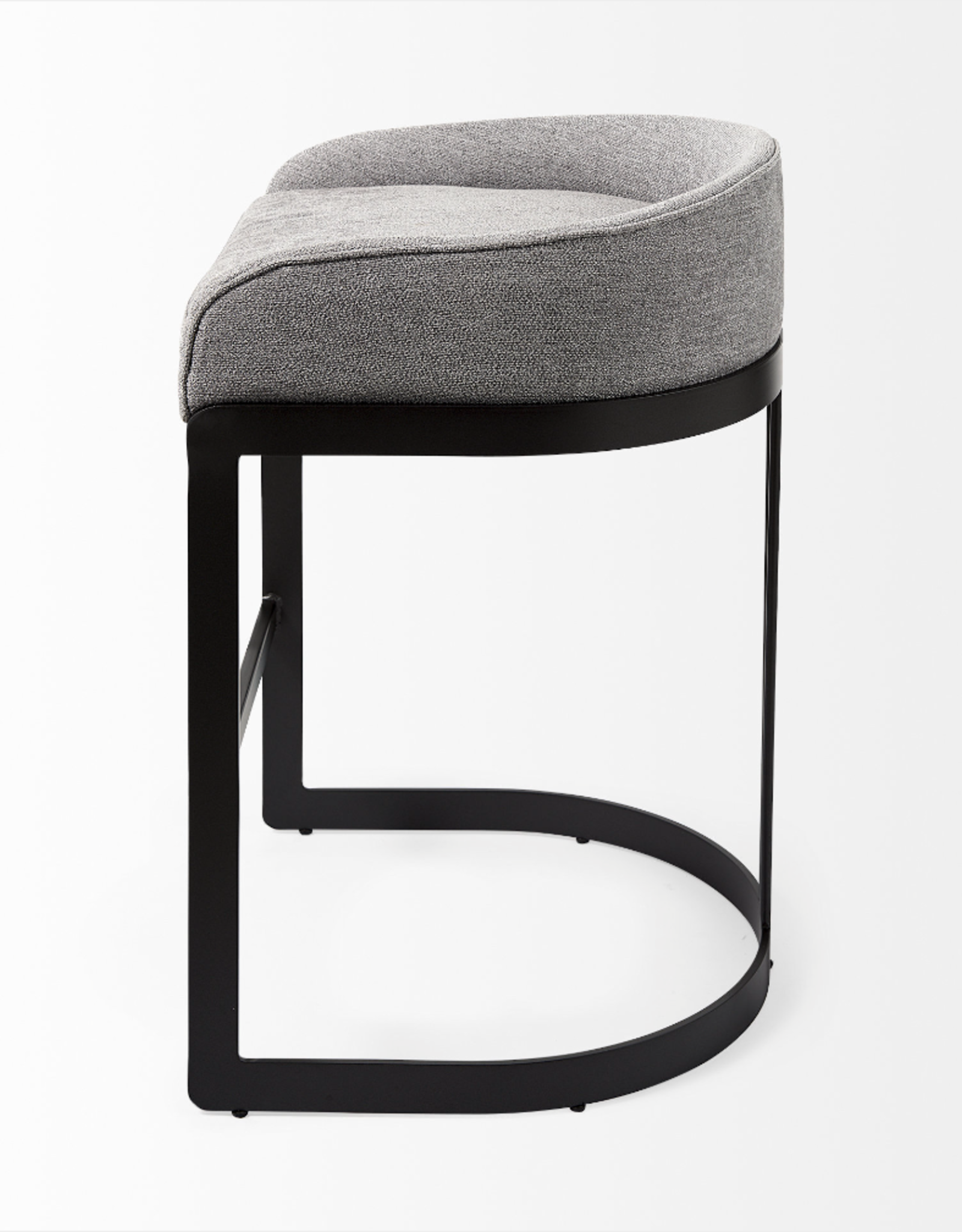 Hollyfield Grey & Black Counter Stool
