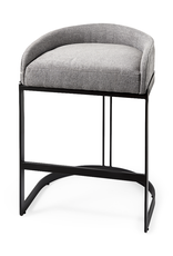 Hollyfield Grey & Black Counter Stool