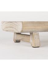 Carver White Washed Wood Tray